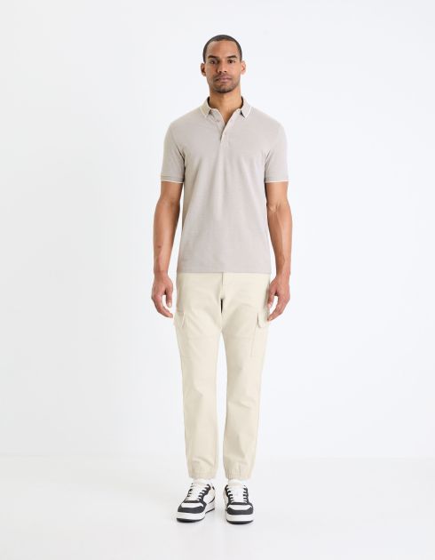 Pantalon slim cargo - beige