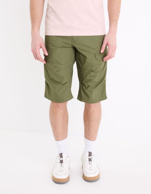 Short cargo 100% coton - kaki