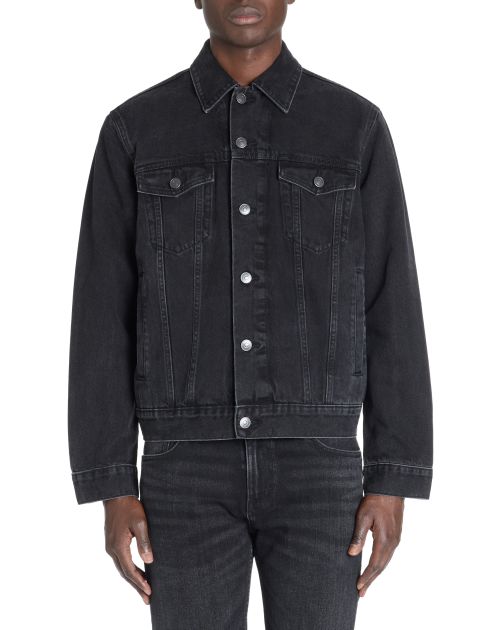 Veste trucker col chemise - noir