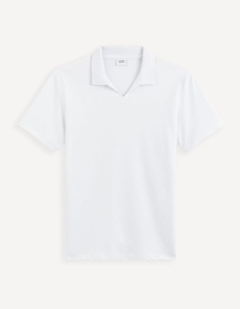 Polo jersey regular - blanc