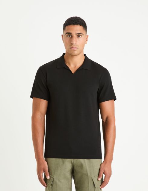 Polo jersey regular - noir