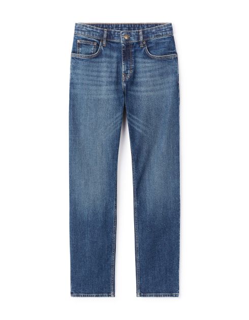 Jean regular 100% coton stretch c5 3 longueurs - denim