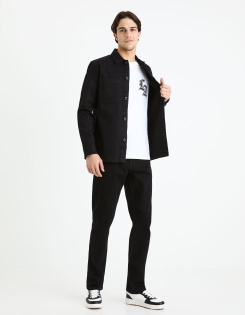 Jean straight stretch C15 3 longueurs - noir