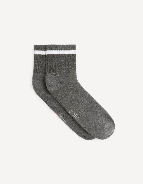 Chaussettes bassecoton mélangé - anthracite