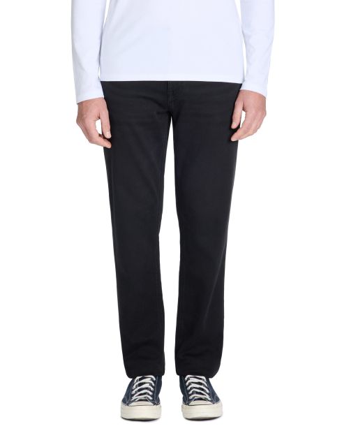 Jean straight 100% coton stretch c15 3 longueurs - noir