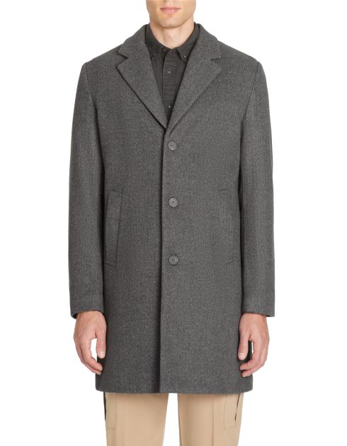 Manteau long non doublé - gris chiné