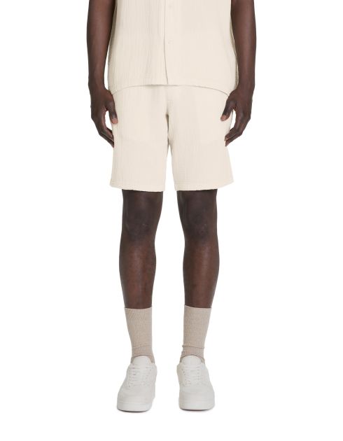 Bermuda en gaze de coton - beige