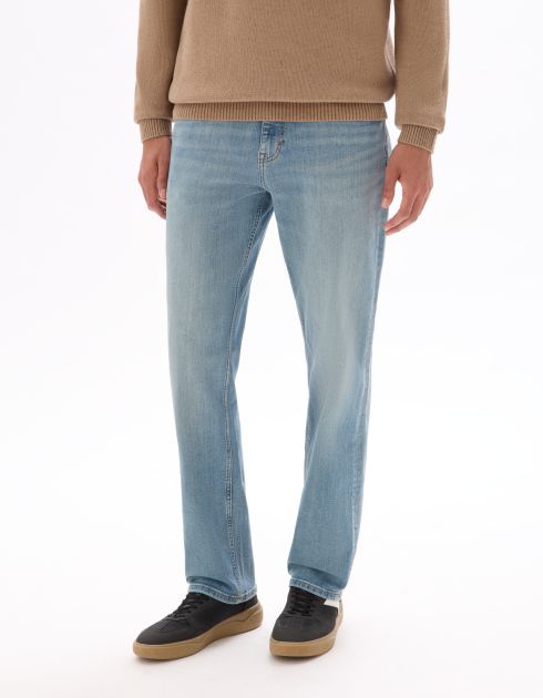 Jean C.15 straight coton stretch - bleu clair