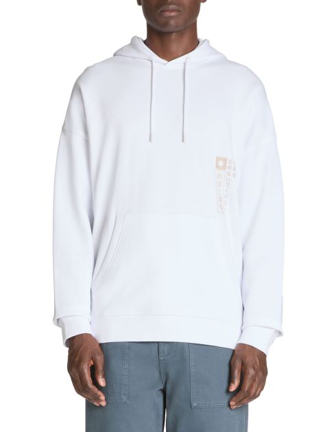 Sweat à capuche 100% coton - blanc
