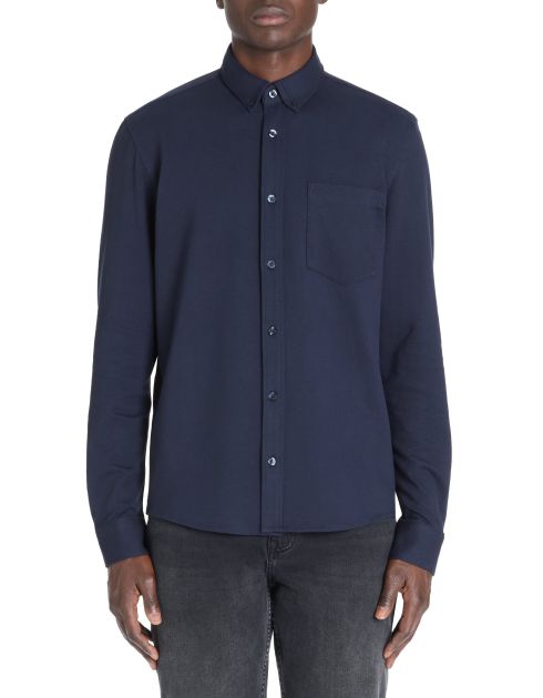 Chemise regular piqué 100% coton - marine