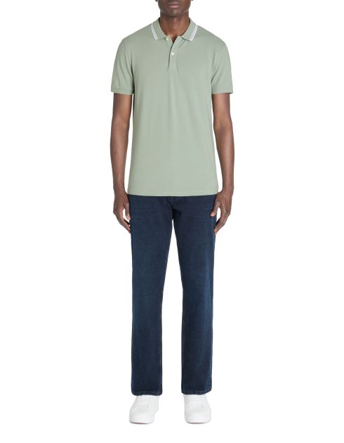 Polo slim coton stretch - vert
