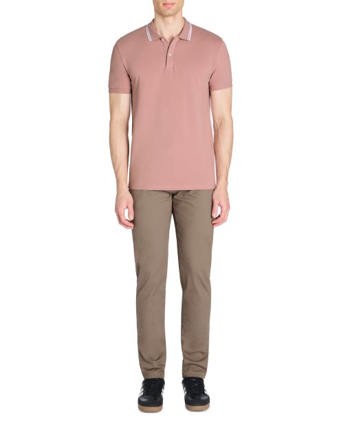 Polo slim coton stretch - rose