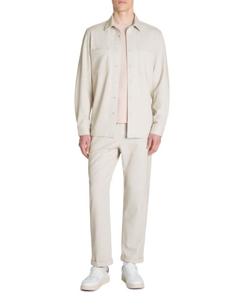 Pantalon slim coton stretch - beige