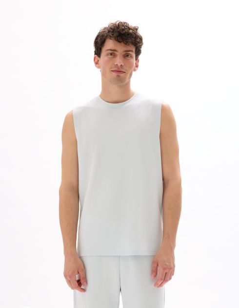 Débardeur regular uni - bleu clair