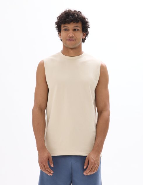 Débardeur regular uni - beige