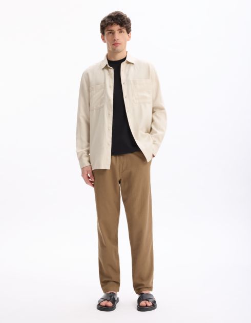 Débardeur straight coton mélangé - noir