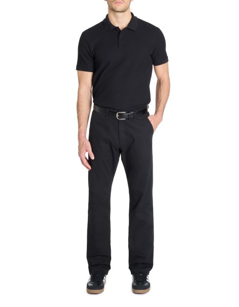 Polo regular 100% coton stretch - noir