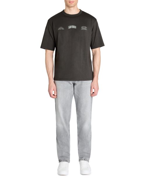 T-shirt oversize col rond 100% coton - noir