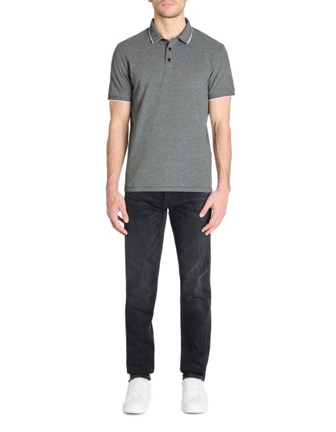 Polo regular coton mélangé - anthracite