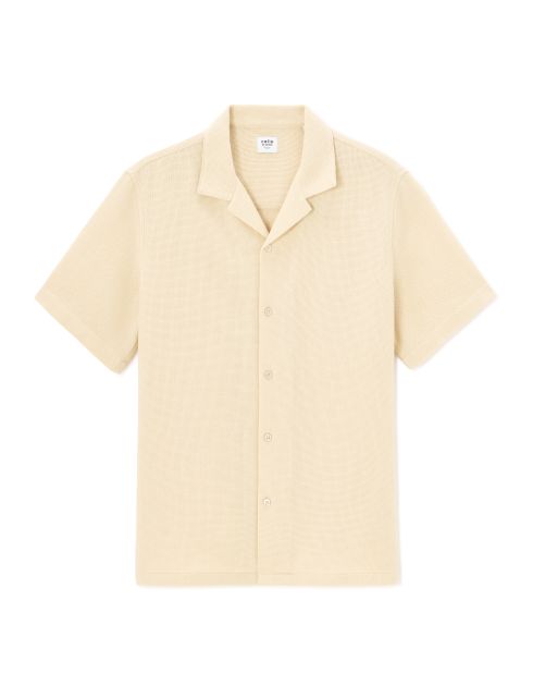 Chemisette regular slubbés 100% coton - beige