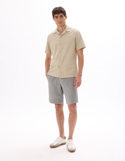 Chemisette regular broderie anglaise 100% coton - beige