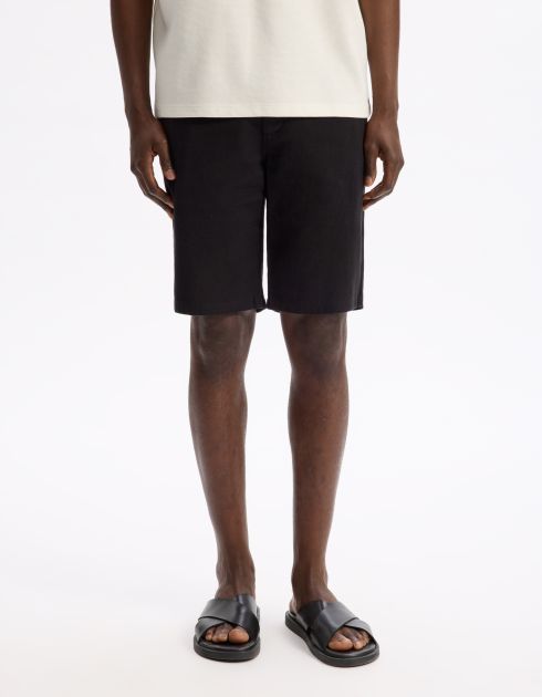 Bermuda 100% coton - noir