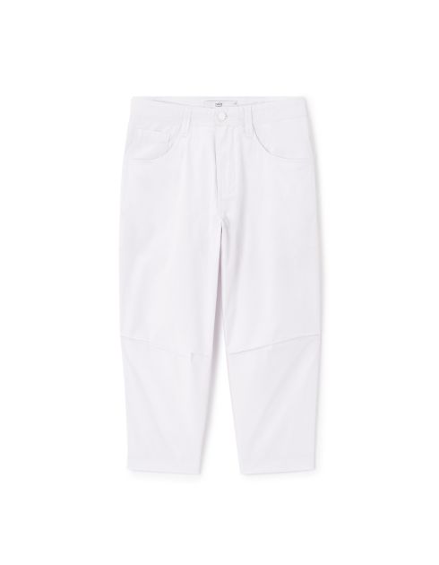 Pantacourt 100% coton - blanc