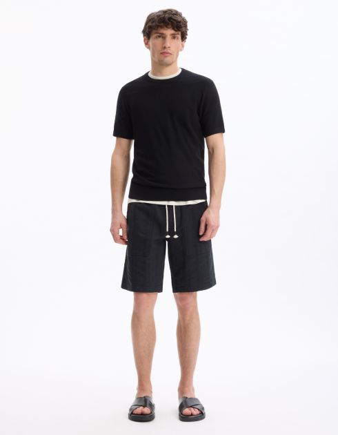 Bermuda 100% coton - noir
