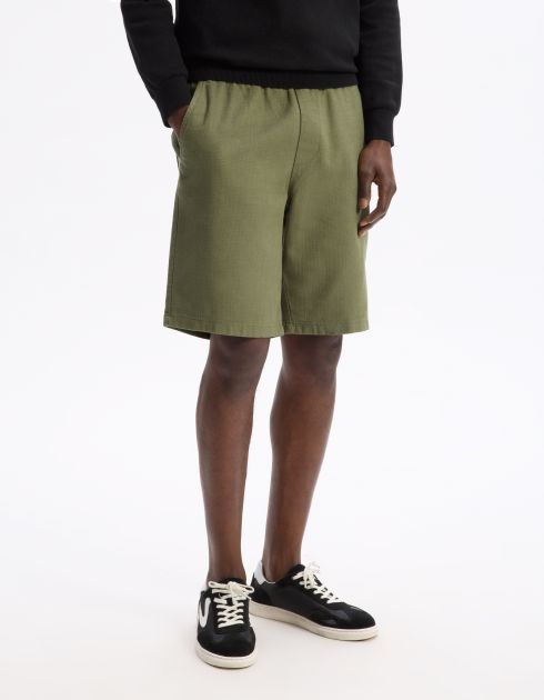 Bermuda 100% coton - kaki