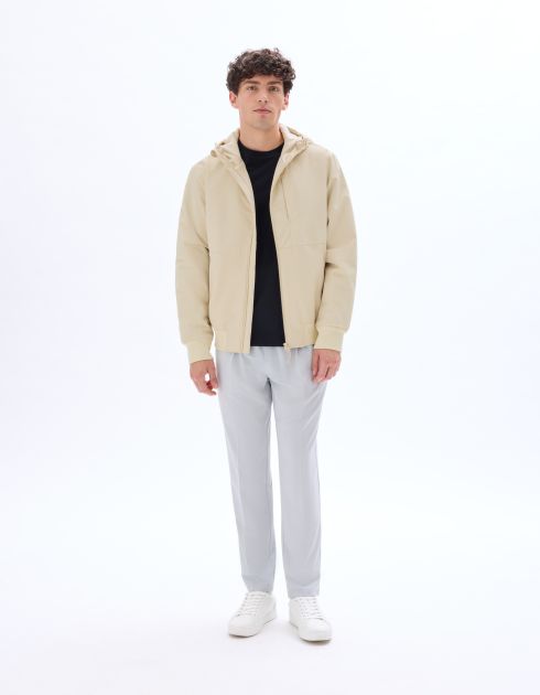 Blouson à capuche - beige
