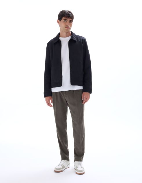 Blouson faux daim - noir