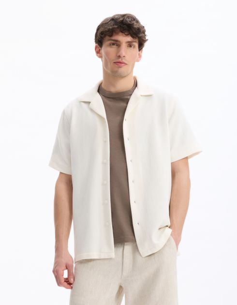 Chemisette regular en jersey uni - beige