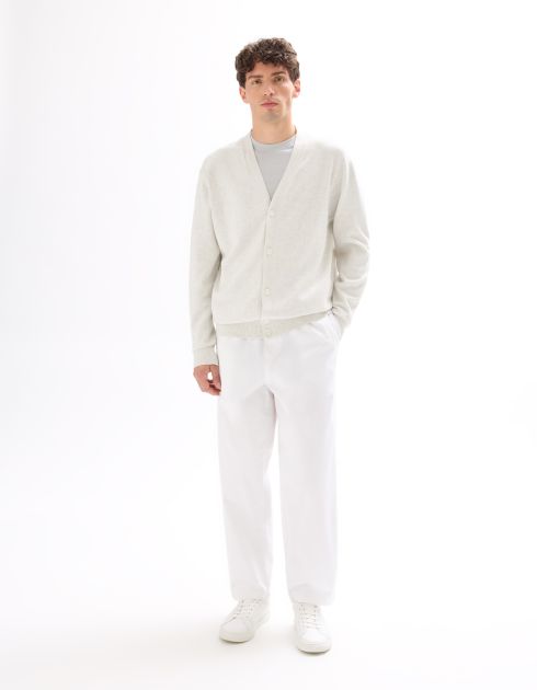 Cardigan 100% coton - blanc