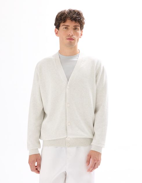 Cardigan 100% coton - blanc
