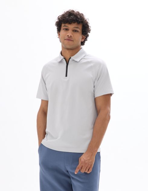 Polo regular Coolmax - gris clair