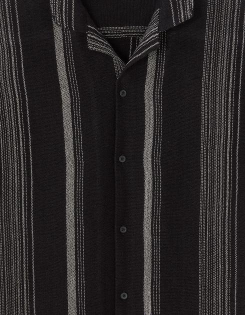 Chemisette regular imprimé à rayures - noir