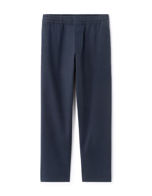 Pantalon loose coton stretch - marine