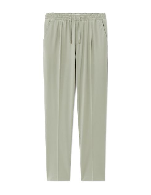 Pantalon 24H straight stretch en toile - sauge