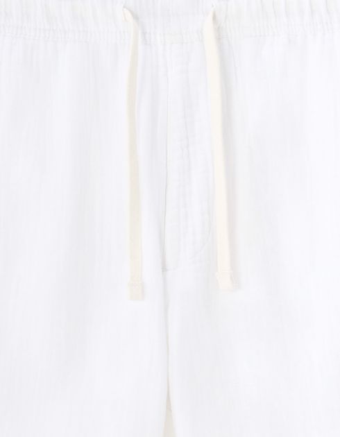 Bermuda 100% gaze de coton - blanc