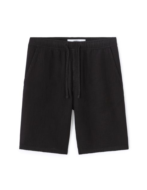 Bermuda 100% gaze de coton - noir