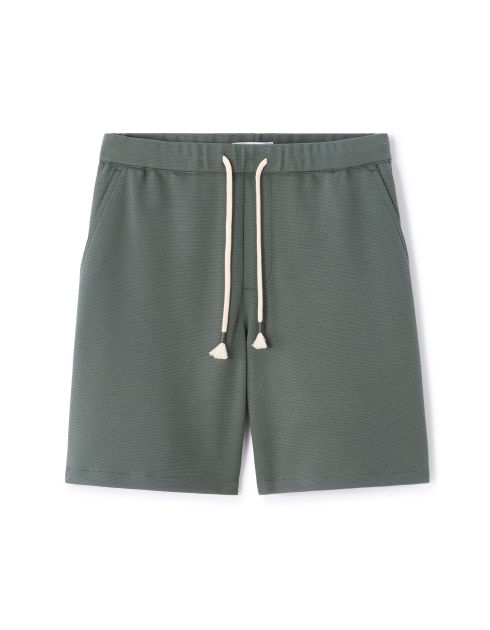 Bermuda piqué stretch - vert moyen