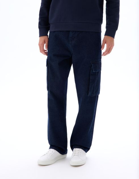 Jean cargo 100% coton - brut