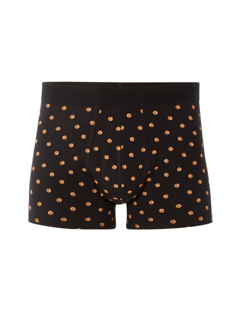 Boxer à motifs citrouilles - noir