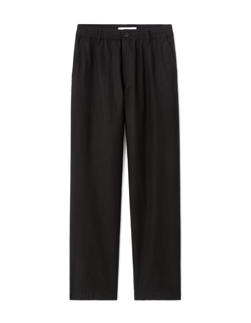 Pantalon straight jacquard - noir