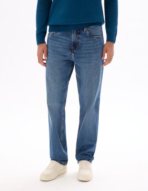 Jean loose 100% coton - bleu