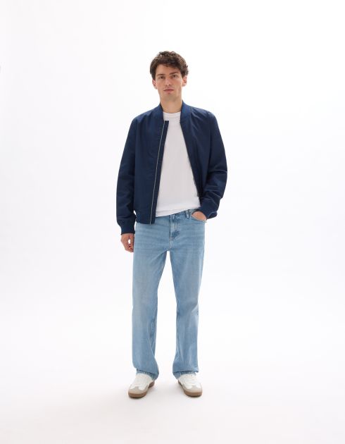 Jean C.75 loose coton stretch 3 longueurs - bleu clair