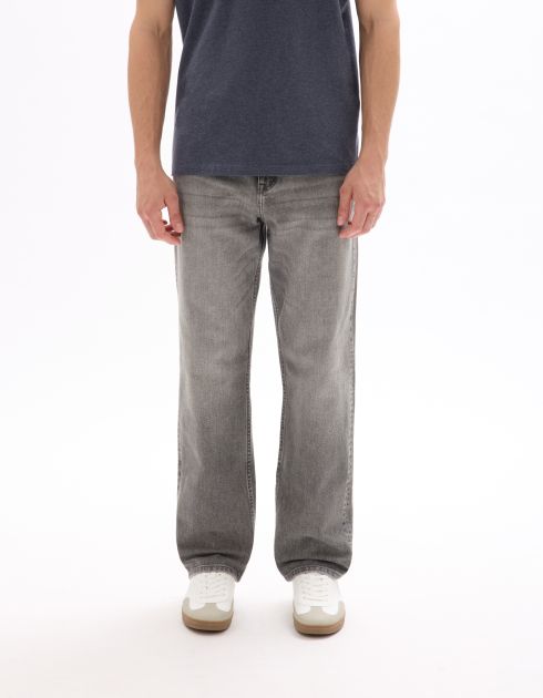 Jean C.75 loose coton stretch 3 longueurs - gris