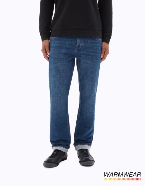 Jean straight Thermolite coton stretch - double stone