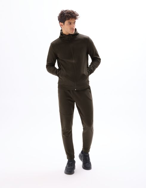 Pantalon jogging slim en maille - carbone