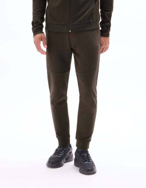Pantalon jogging slim en maille - carbone